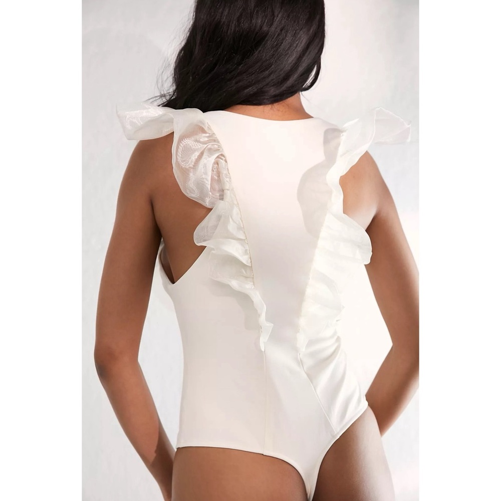 Free People Paper Planes Bodysuit / Pearled Ivory NWT SZ XS and M - Picture 3 of 9